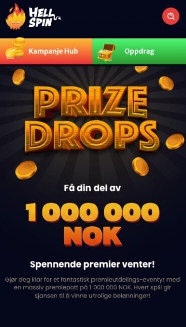 Prize Drops jackpotter hos Hell Spin Casino