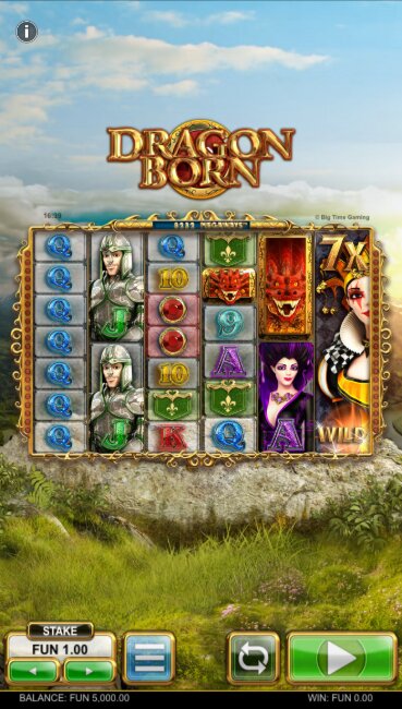 Skjermbilde av Megaways spilleautomaten Dragon Born