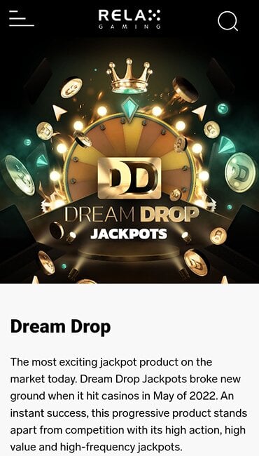 Tietoa Dream Drop –jackpoteista pelituottajan kotisivulta