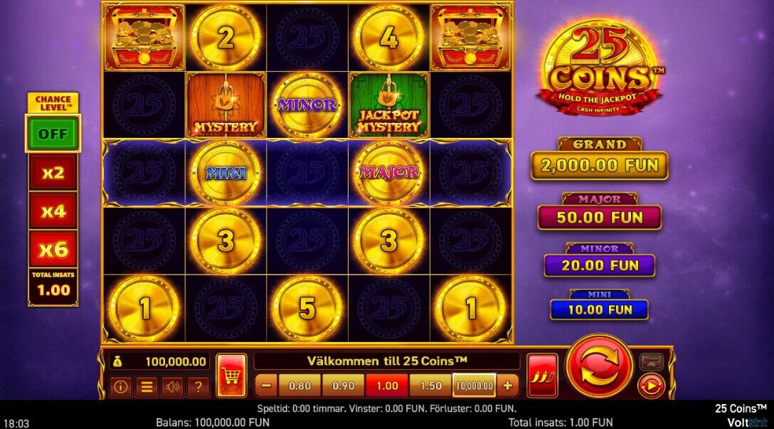 Sloten 25 Coins som är utvecklad av Wazdan