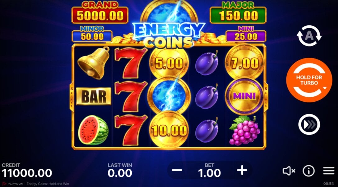 En bild av sloten Energy Coins: Hold & Win från Playson