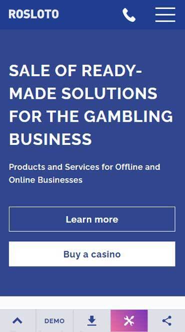 Rosloto offers sale of ready- made solutions for the gambling business