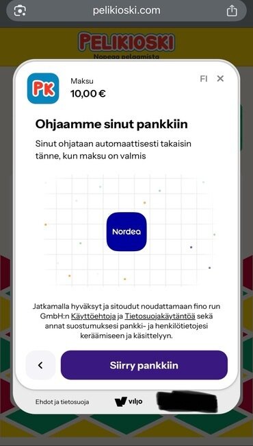 Viljo vie sinut oman pankkisi e-tunnistepalvelun pariin.