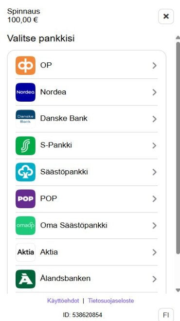 Näkymä, joka avautuu Spinnaukselle tallettavalle pelaajalle