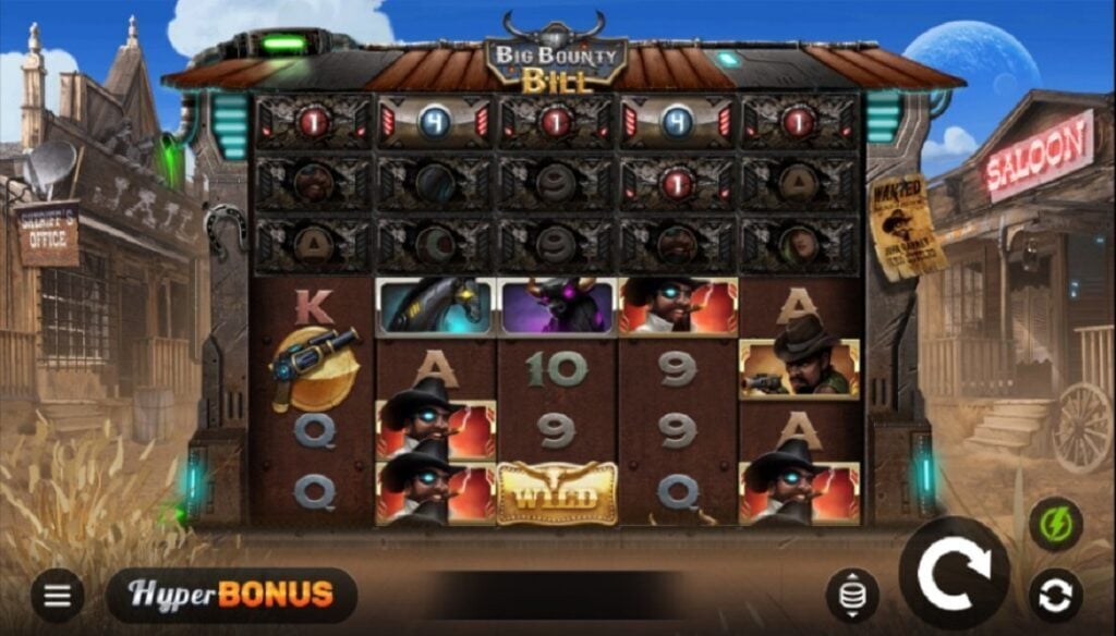 Lännenteemalla varustetun Big Bounty Billin peruspeliä