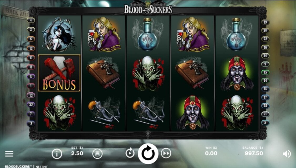 A still from Blood Suckers showing a variety of drawn symbols like potions and noble vampires.