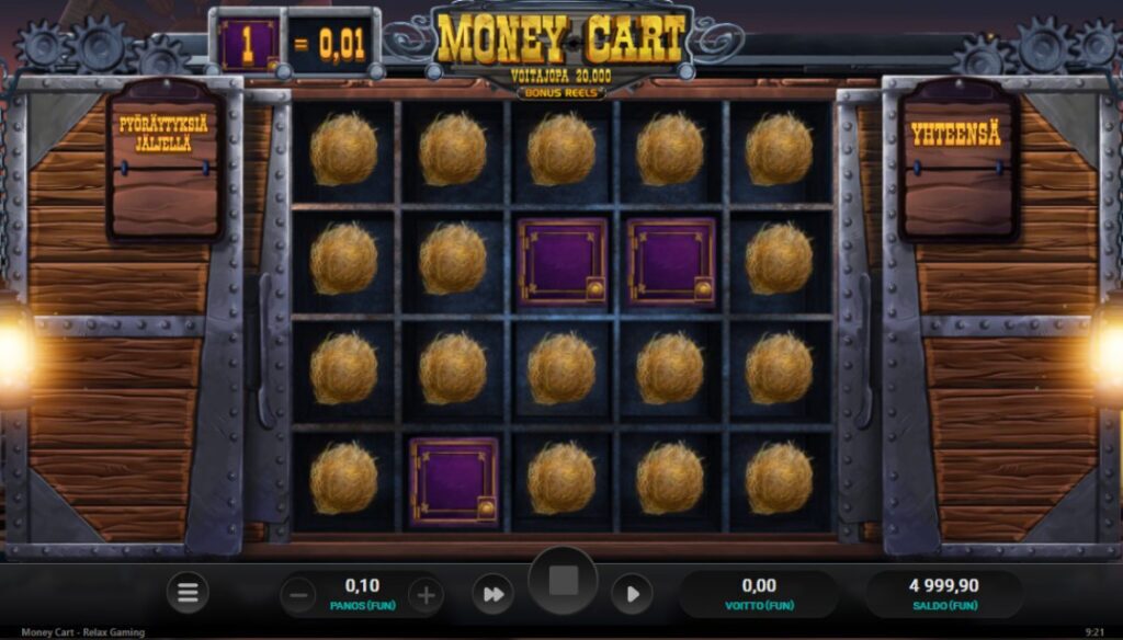 Tässä pelataan Money Cart -kolikkopeliä