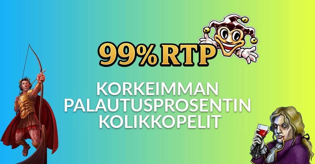 korkeimman palautusprosentin kolikkopelit