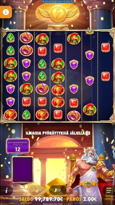 Tältä näyttävät pelin ilmaiskierrokset niiden ollessa käynnissä