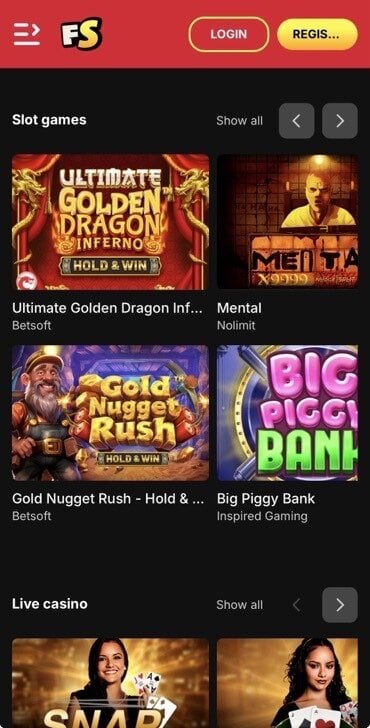 FreeSpinza Casino Games
