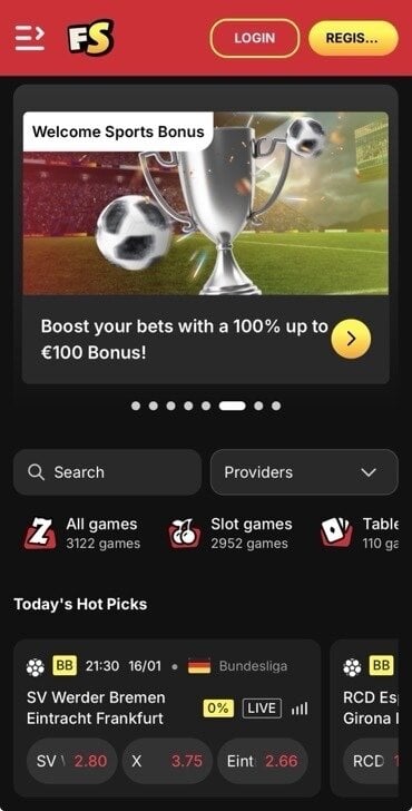 FreeSpinza Sports Welcome Bonus