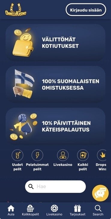 Onnela Kasino kertoo olevansa suomalaisomisteinen nettikasino