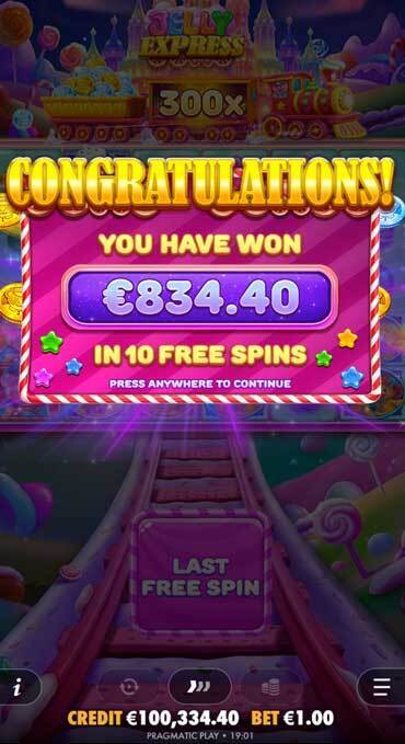 you can win up to 5000x in jelly express bonus feature