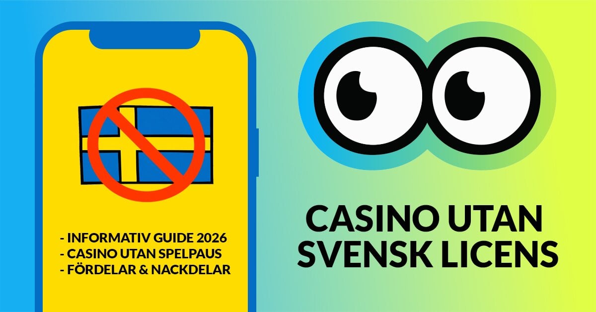 Slotsoos casino utan svensk licens guide illustreras av en bild som visar den svenska flaggan med en röd blockeringsymbol ovanpå . Under flaggan står texten informativ guide 2026, casino utan spelpaus och fördelar och nackdelar