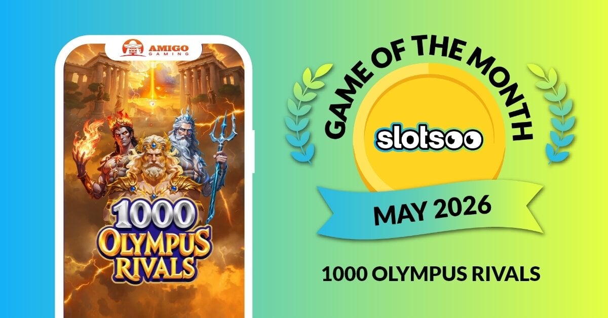 1000 Olympus Rivals features the Greek gods Poseidon, Zeus and Hades. it was voted Slotsoo's game of the month May 2026.