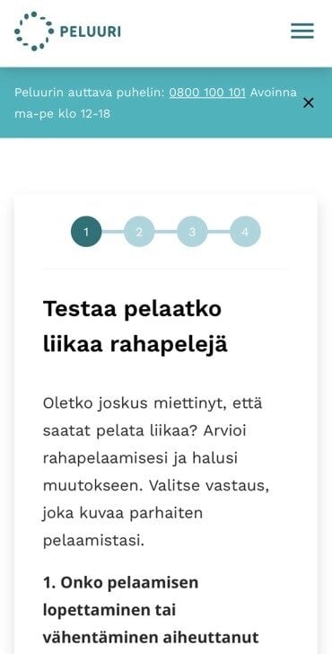 Voit testata pelaatko liikaa, testi löytyy vaikka peluuri.fi -sivustolla