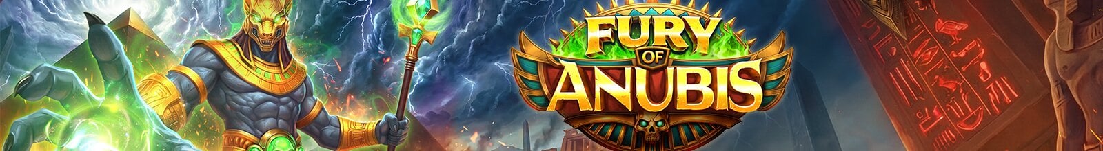 Fury of Anubis slot banner with Anubis god