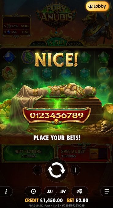 Fury of Anubis big win