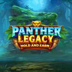 Panther Legacy Hold and Earn slot logo with a jungle background