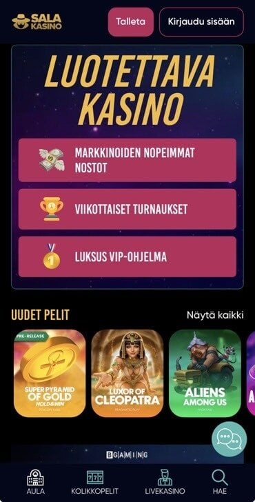 Salakasino on luotettava kasino, jolla on Curacaon lisenssi