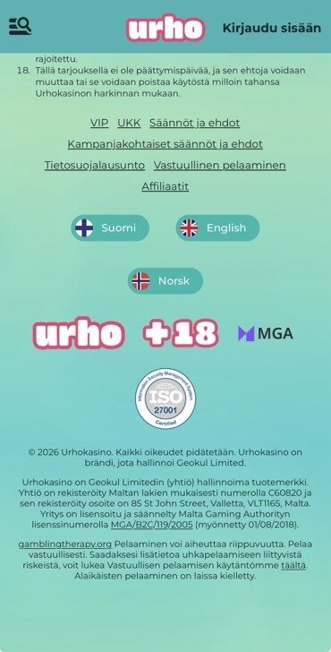 Urhokasinolla on MGA lisenssi eli se on verovapaa