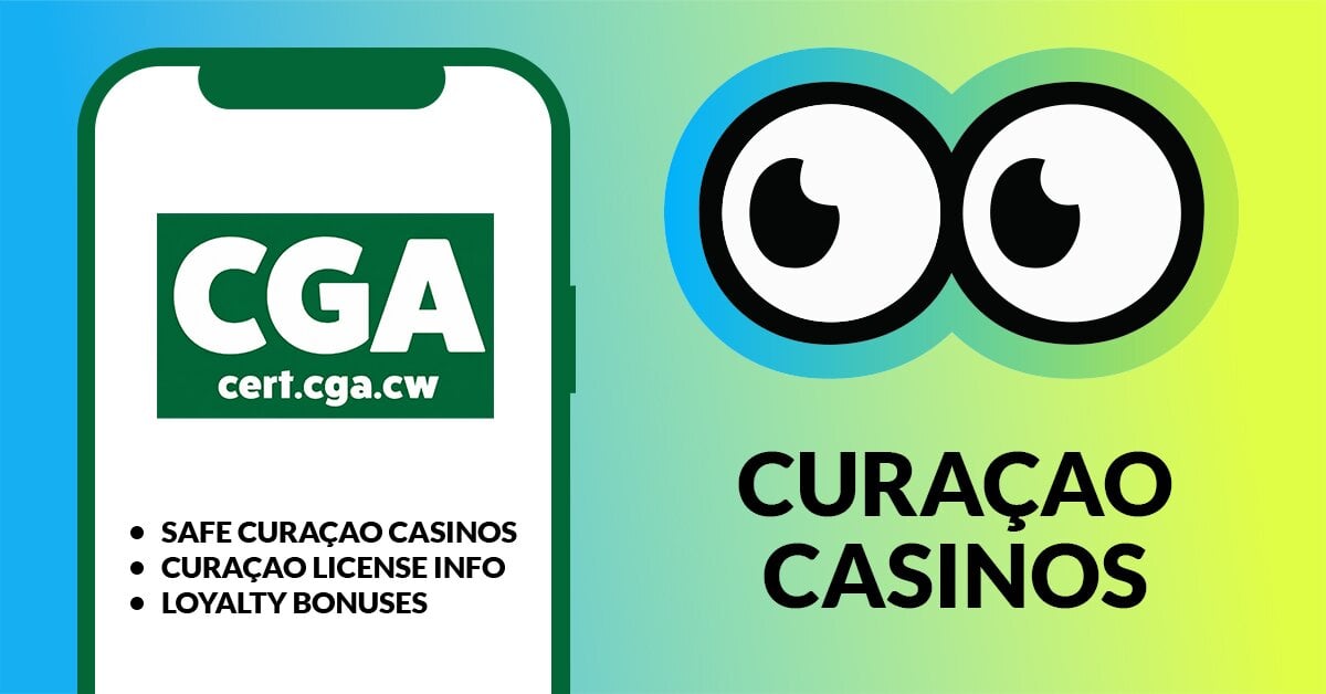 Slotsoo's curacao casino guide illustation features the curacao gaming authority logo and bullet points about the topics on the page.