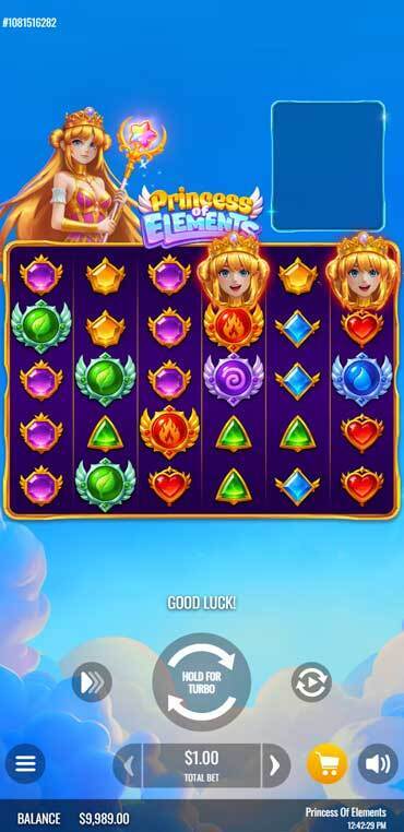 princess of elements basegame includes different gems and the princess as scatter