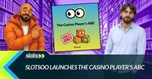 the casino players abc book cover in the middle, to the left is an approving looking guy and to the right is markus björk